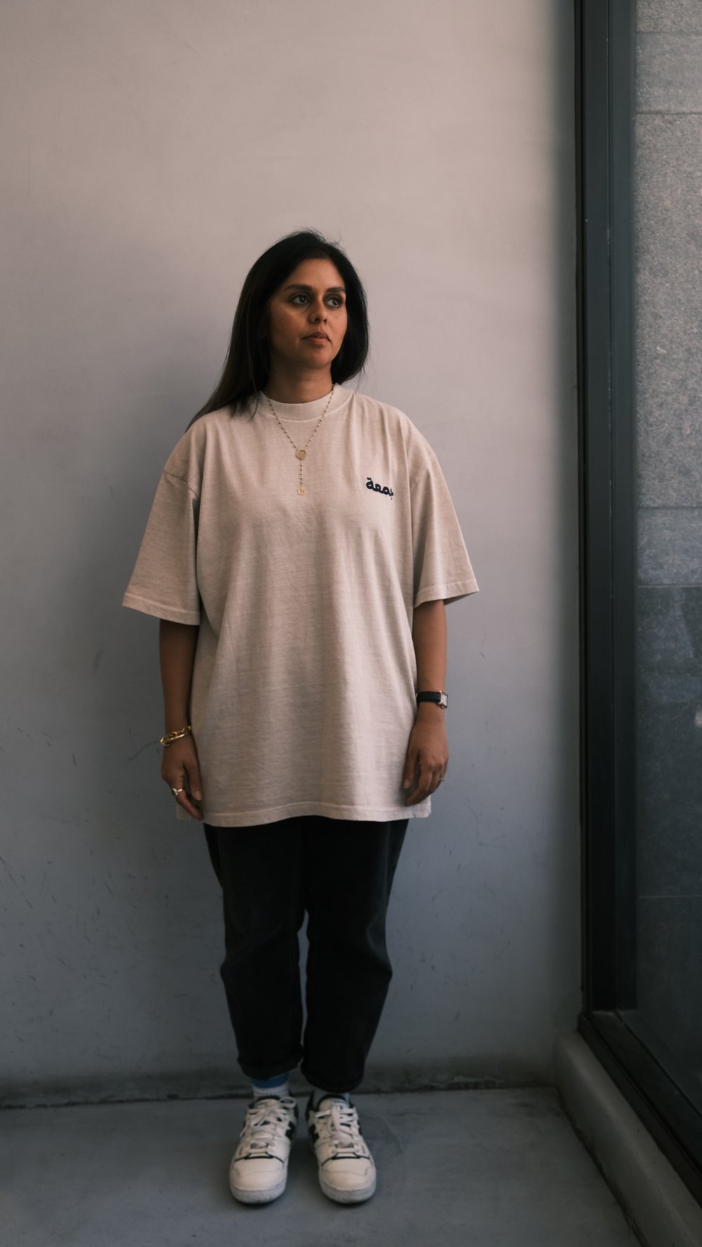 Arabic Logo T-shirt in Mocha Mousse